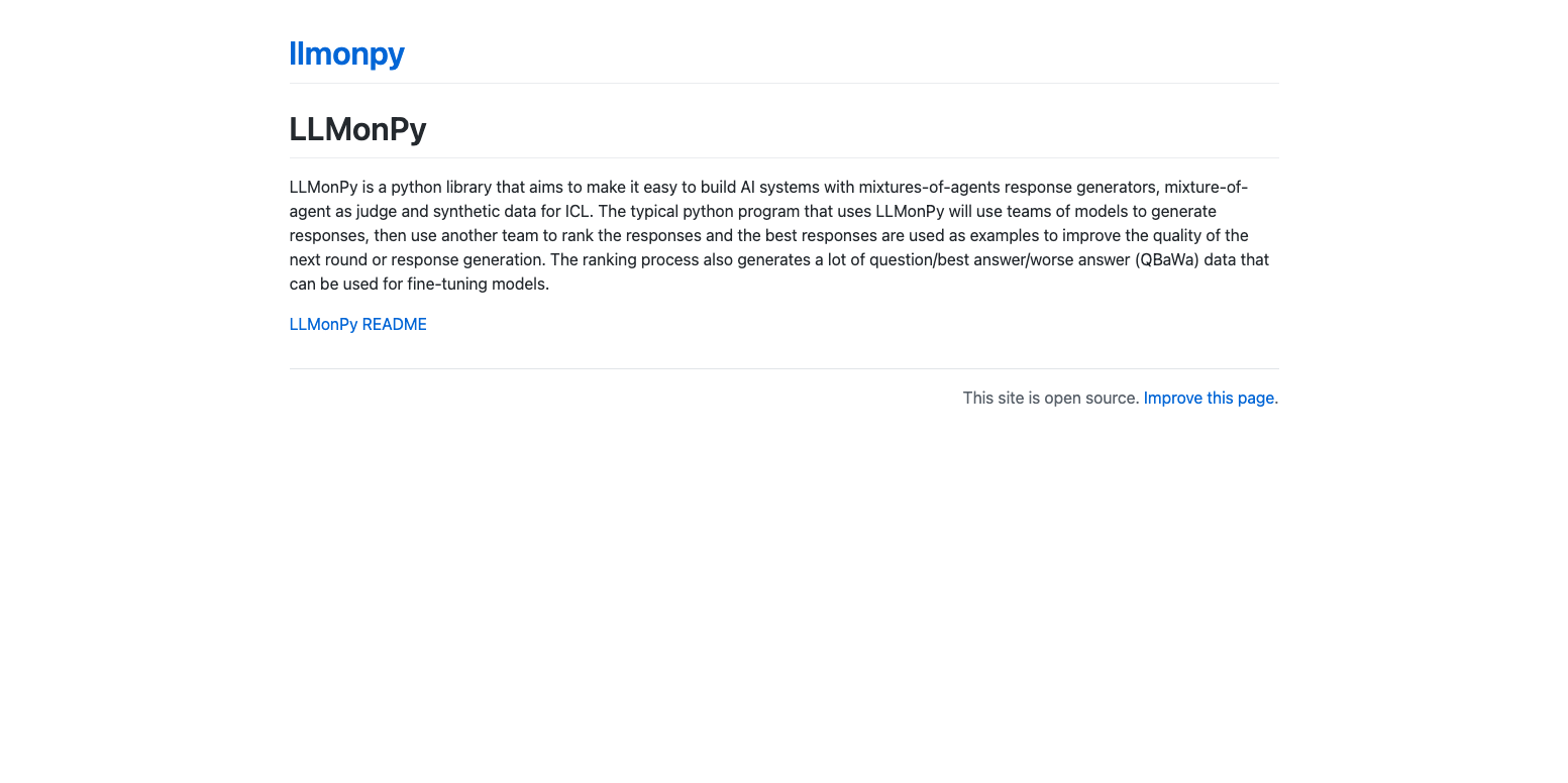 LLMonPy 首页截图