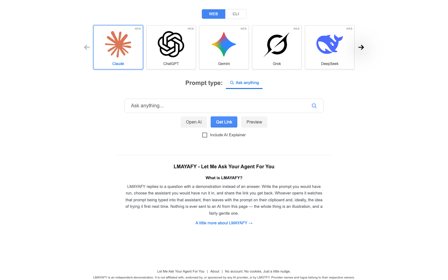 LMAYAFY homepage screenshot