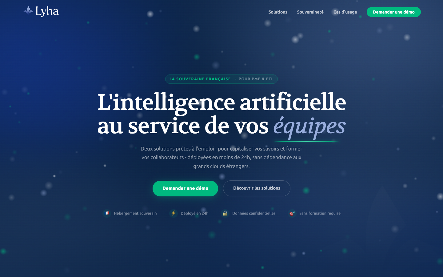 Lyha homepage screenshot