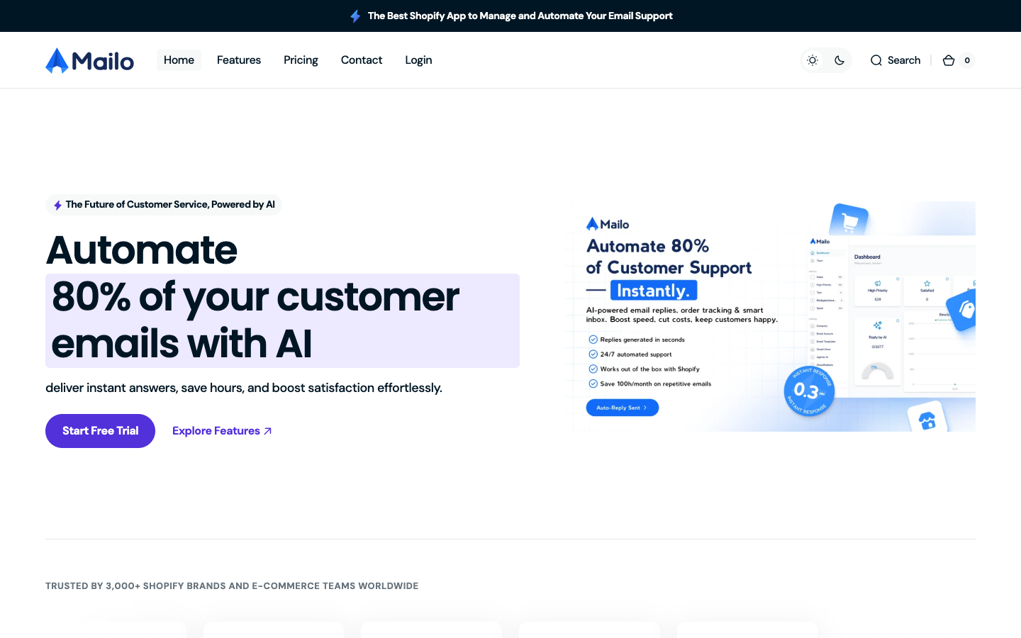 Mailo homepage screenshot