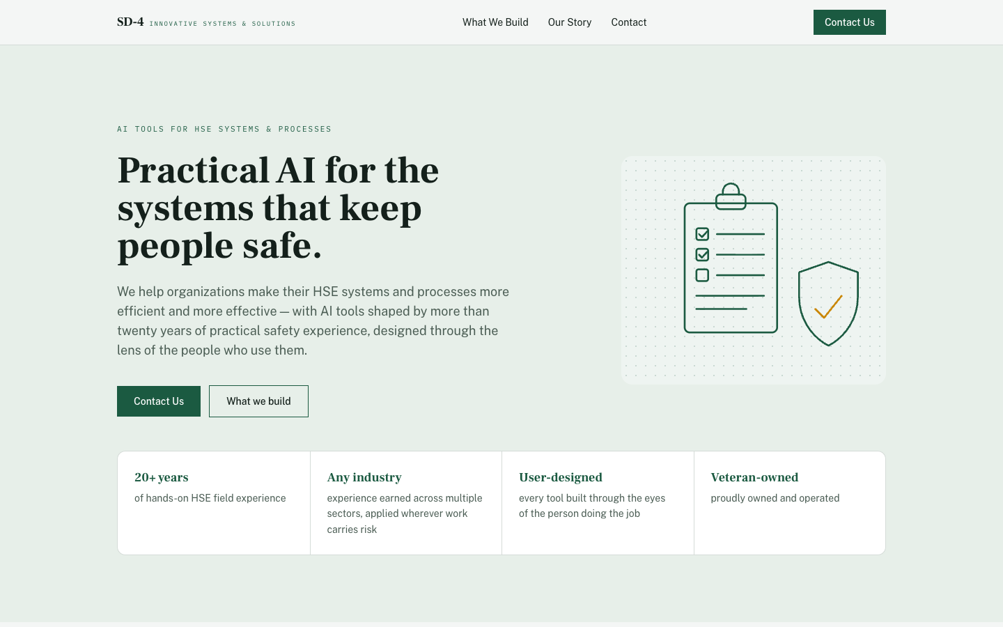Maren Risk homepage screenshot
