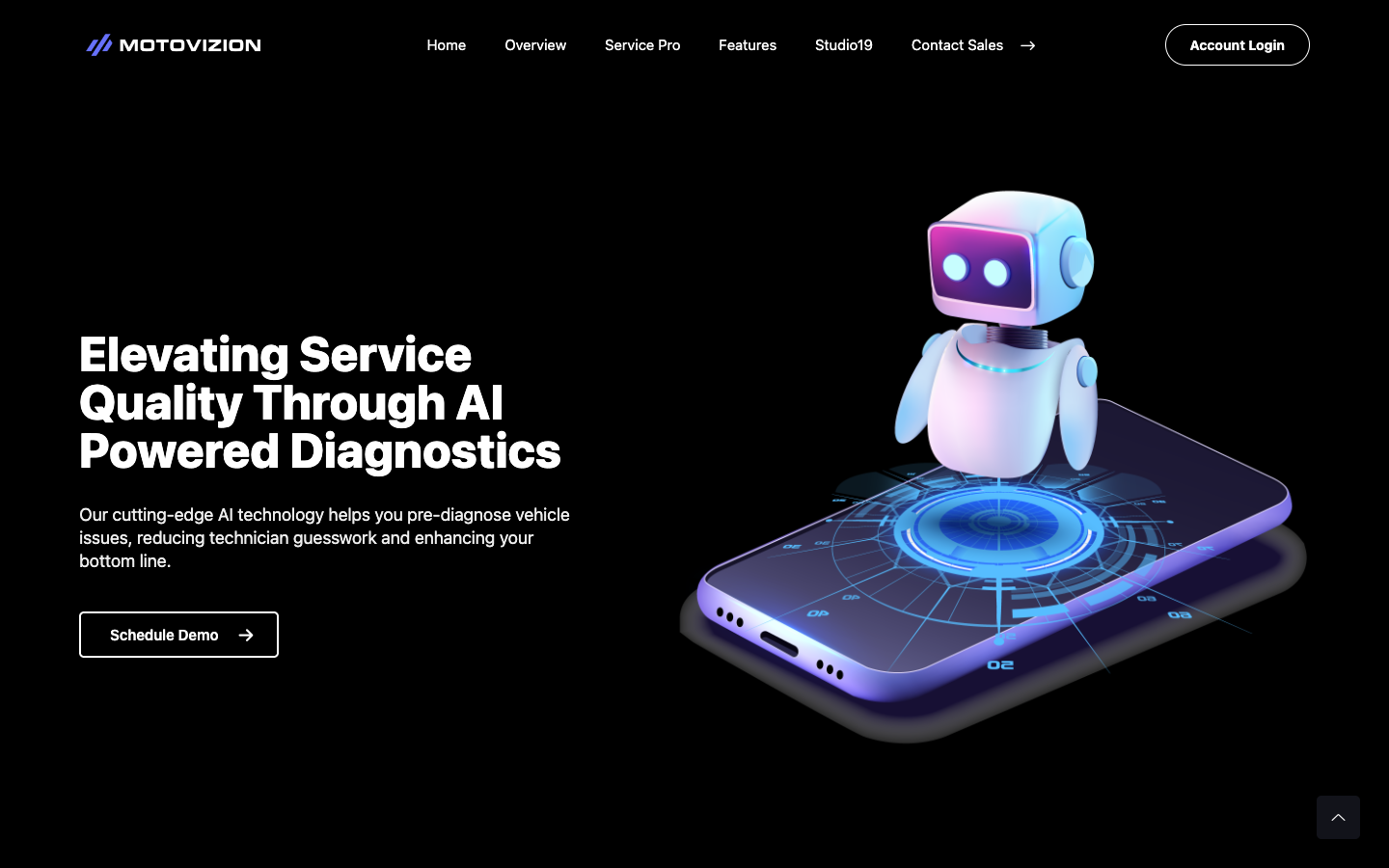 Motovizion homepage screenshot