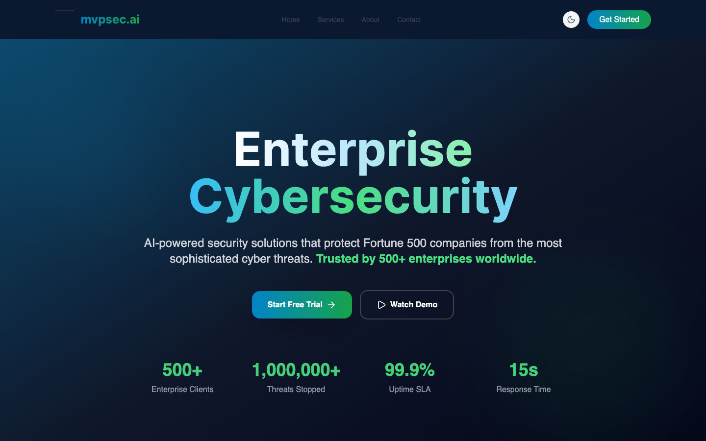 MVPsec homepage screenshot