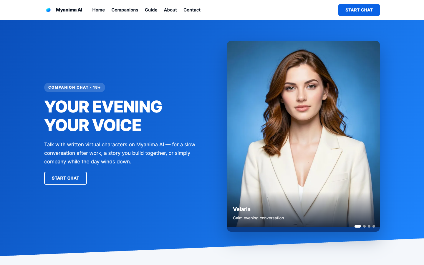 Myanima AI landing_page
