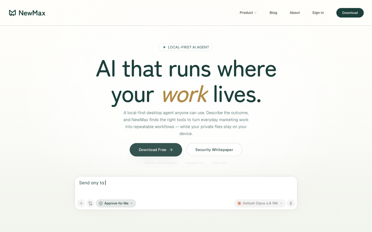 NewMax AI landing_page