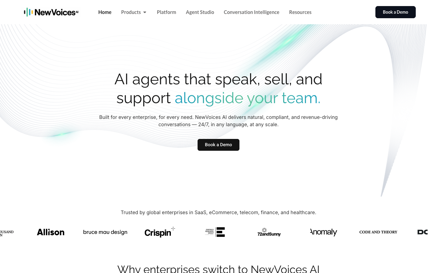 NewVoices AI landing_page