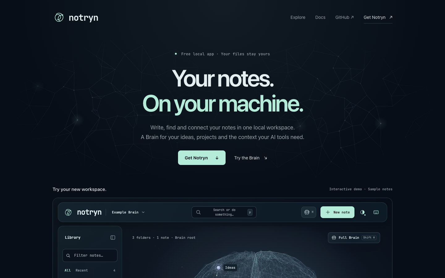 Notryn landing_page