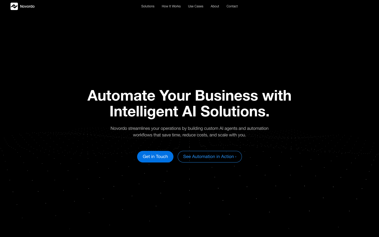 Novordo homepage screenshot
