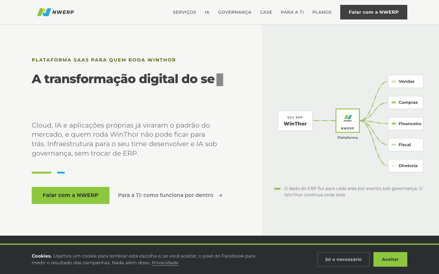 NWERP homepage screenshot