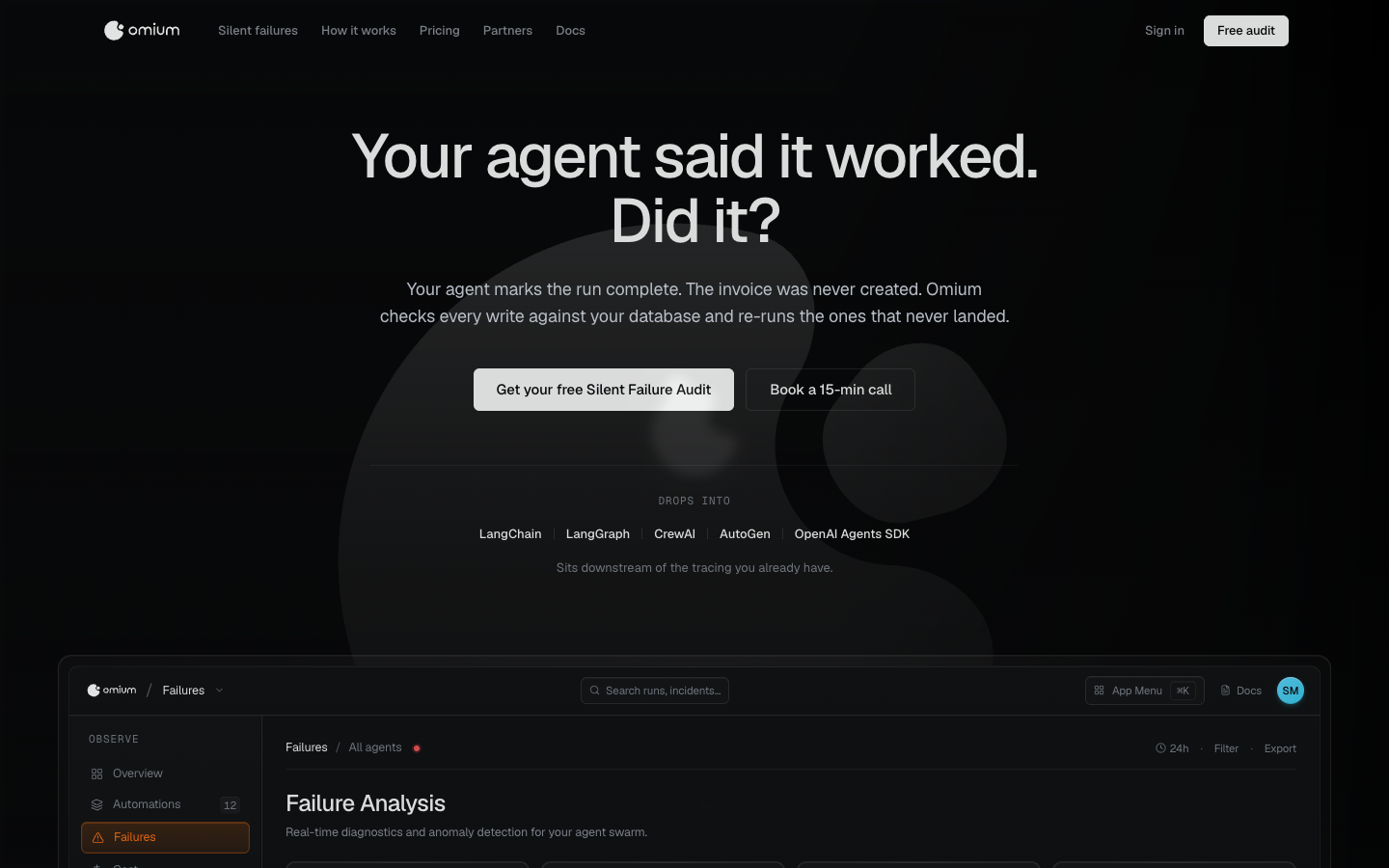 Omium homepage screenshot