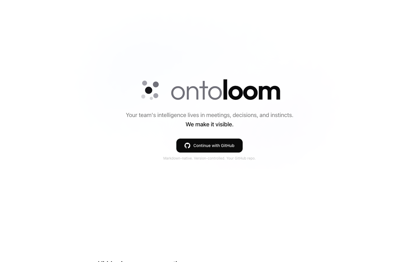 Ontoloom homepage screenshot