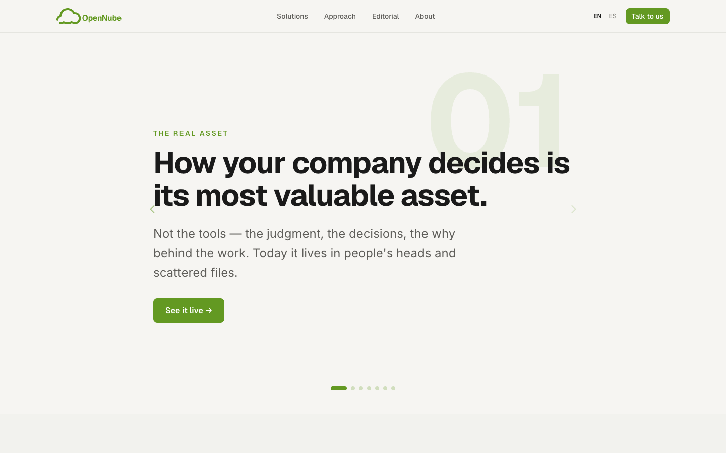OpenNube OS homepage screenshot