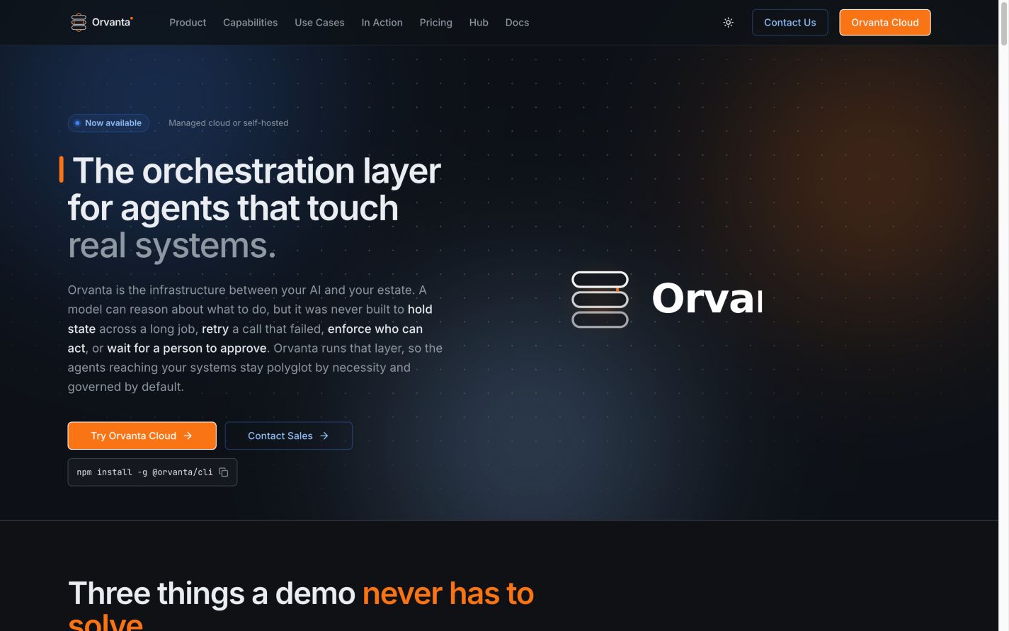 Orvanta landing_page