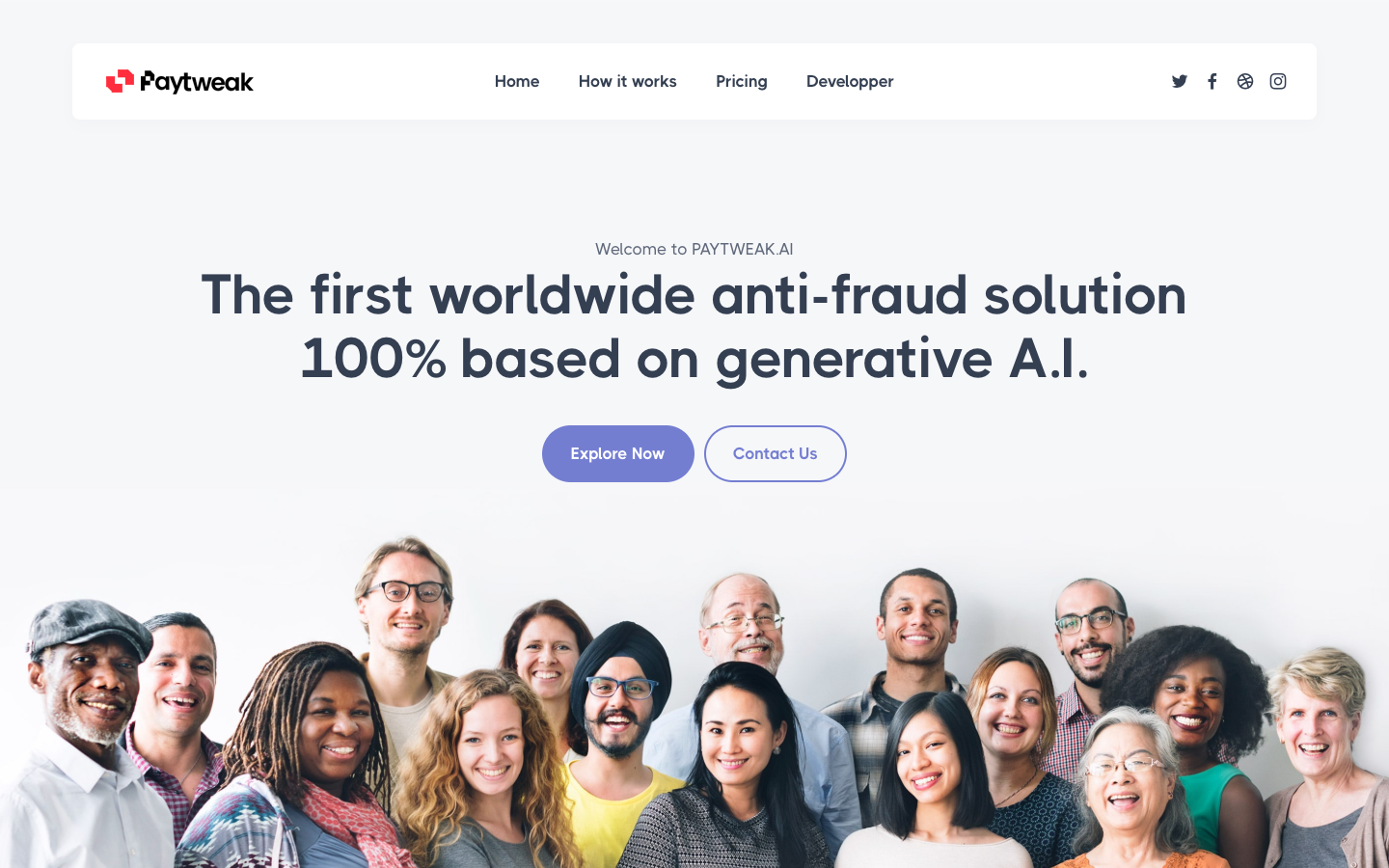 Paytweak.ai homepage screenshot