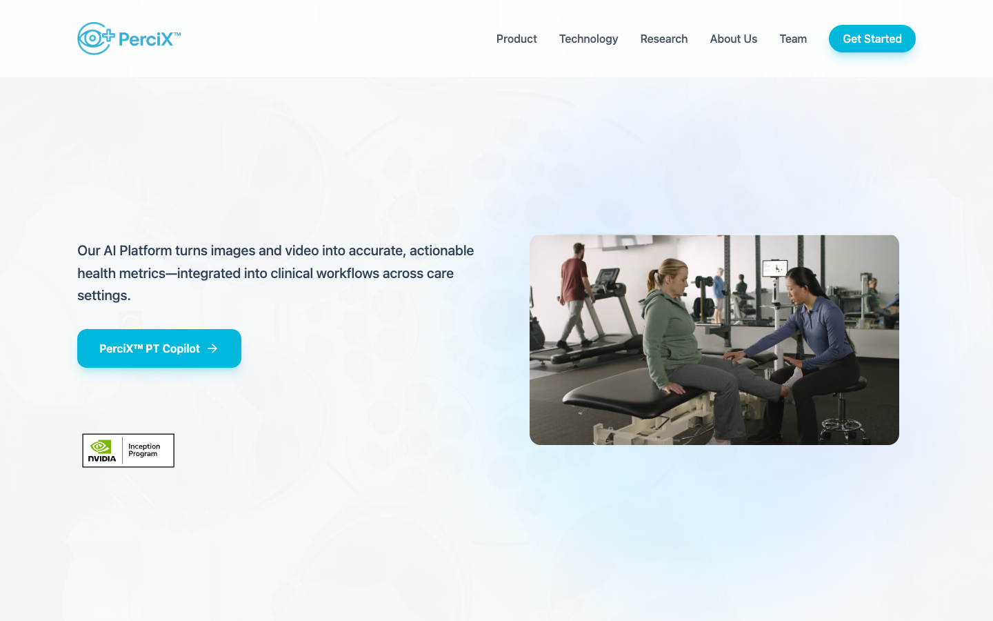 PerciX homepage screenshot