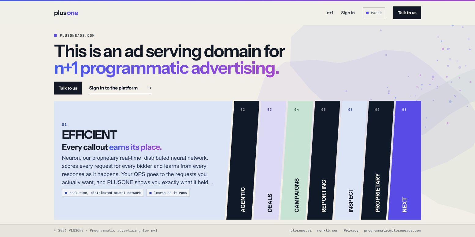 PLUSONE 首页截图