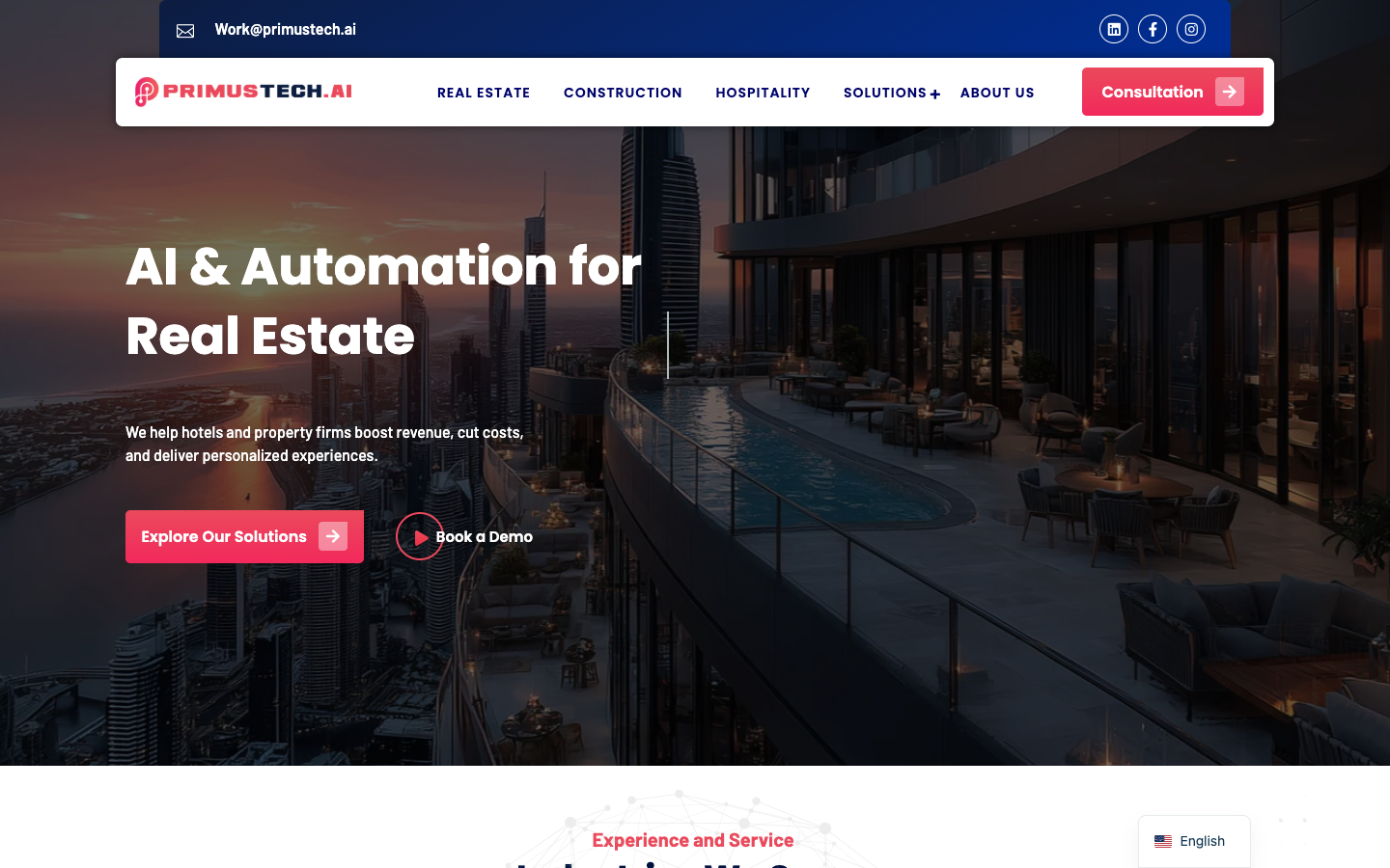 Primus Tech homepage screenshot