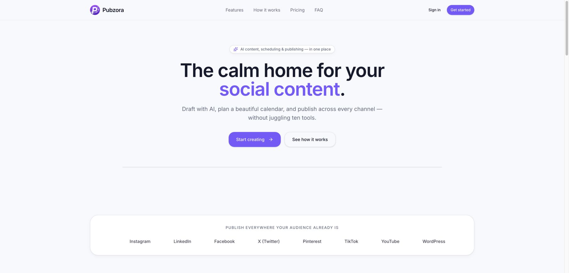 pubzora.com 首页截图