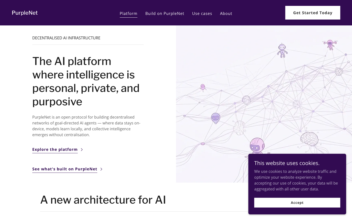 PurpleNet homepage screenshot
