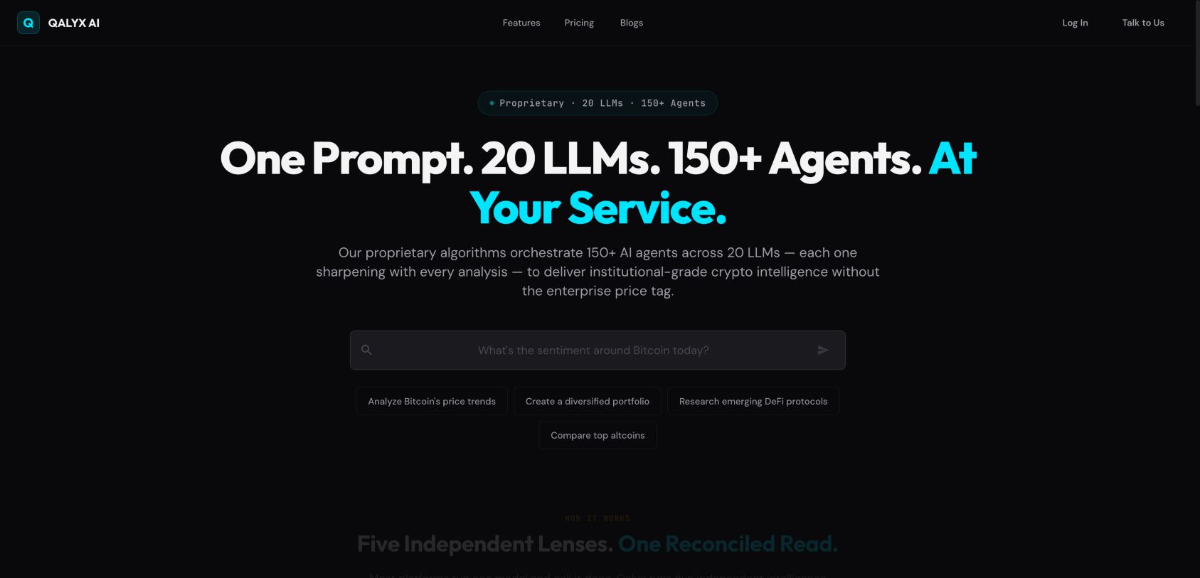 QALYX AI landing_page