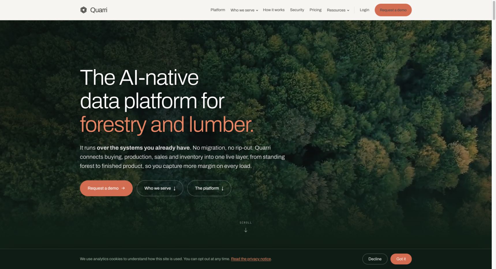 Quarri landing_page
