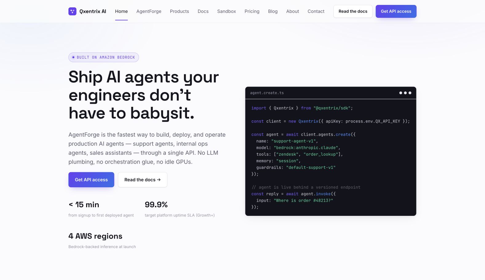 qxentrixai.com 首页截图