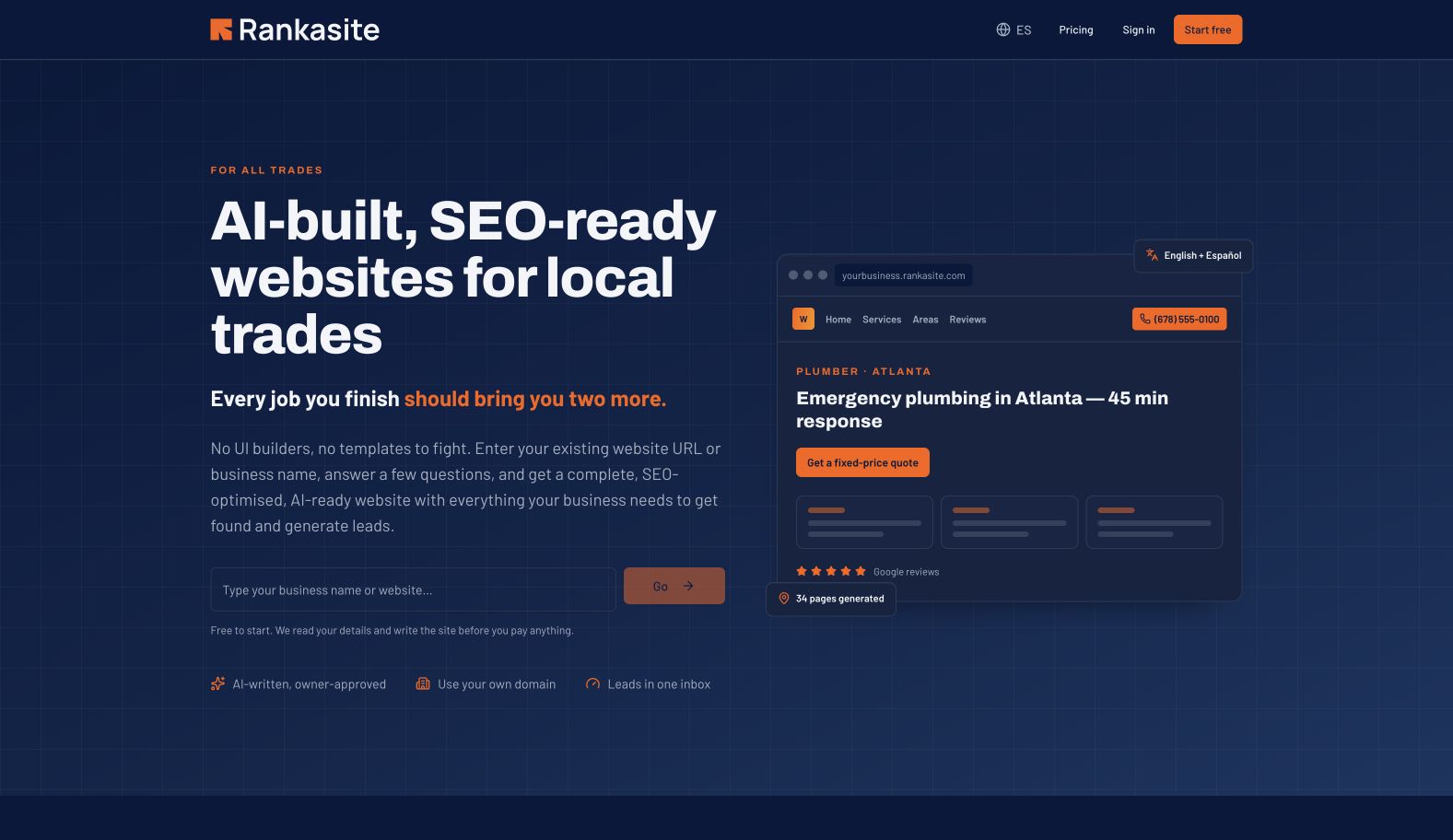 rankasite.com 首页截图