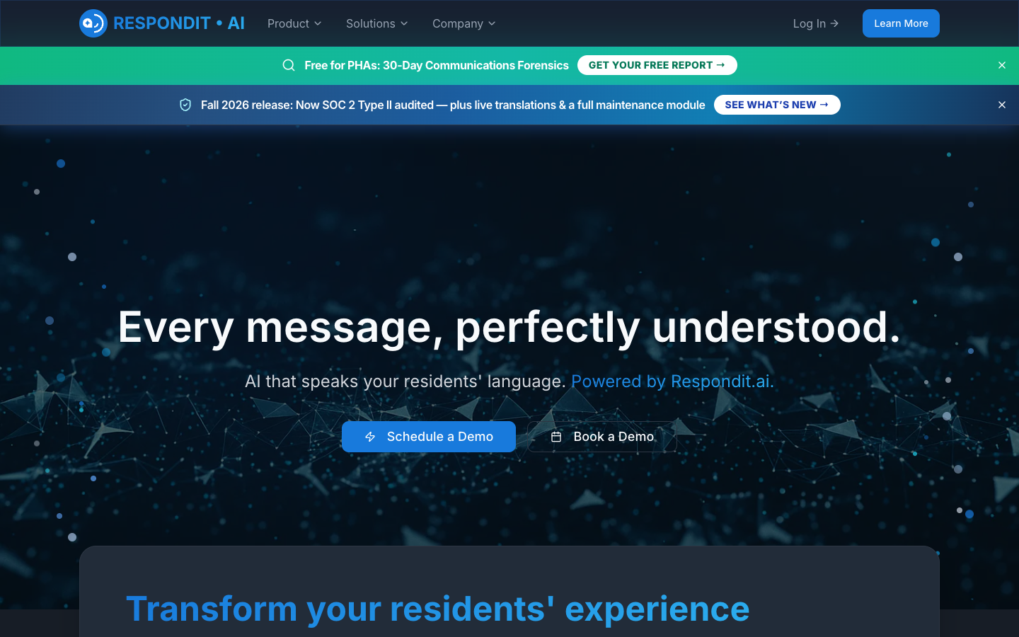 Respondit.ai homepage screenshot