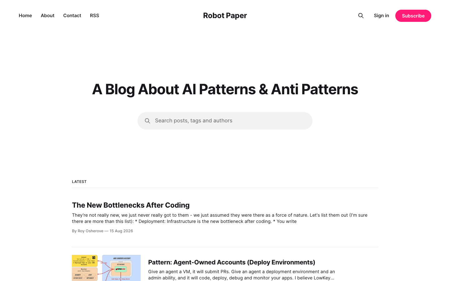 Robot Paper landing_page