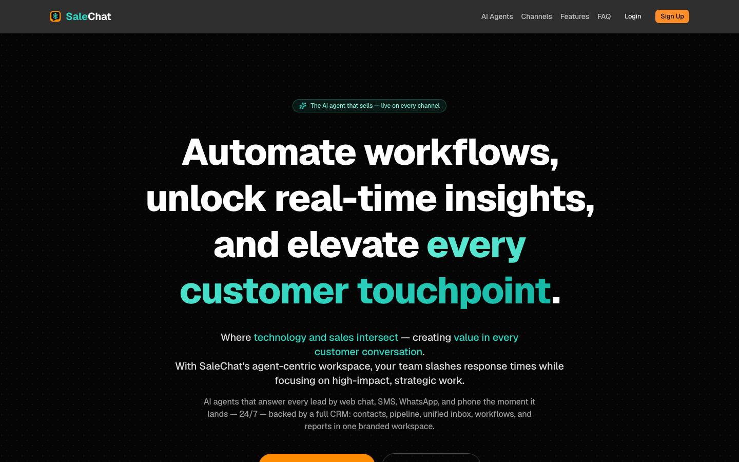 SaleChat landing_page