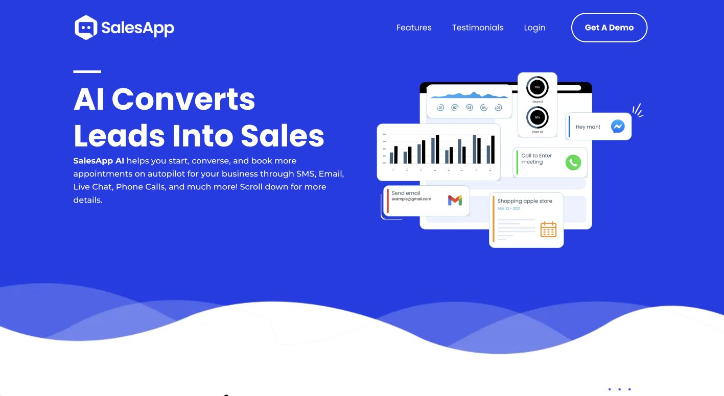 SalesApp AI 首页截图