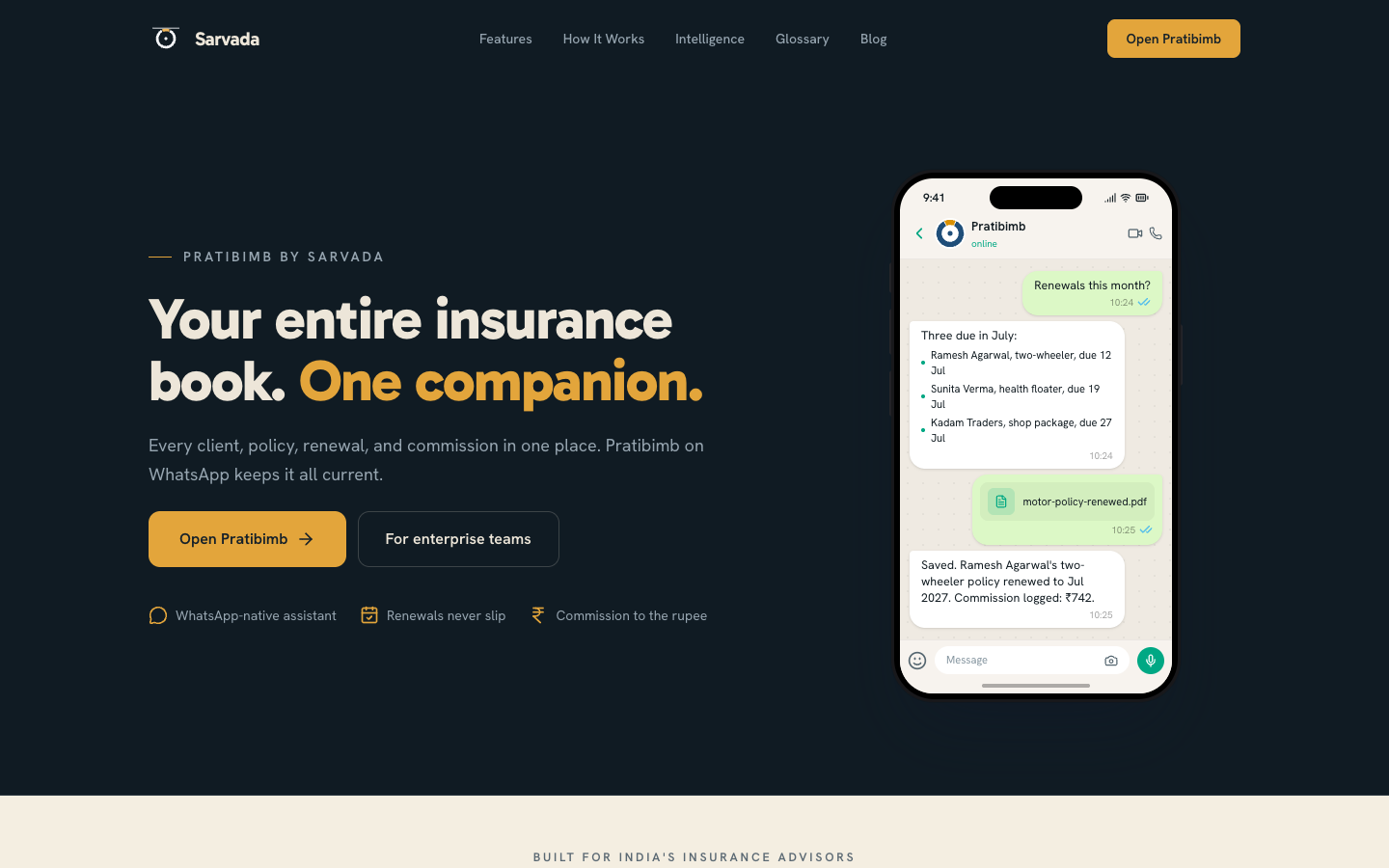 Pratibimb homepage screenshot