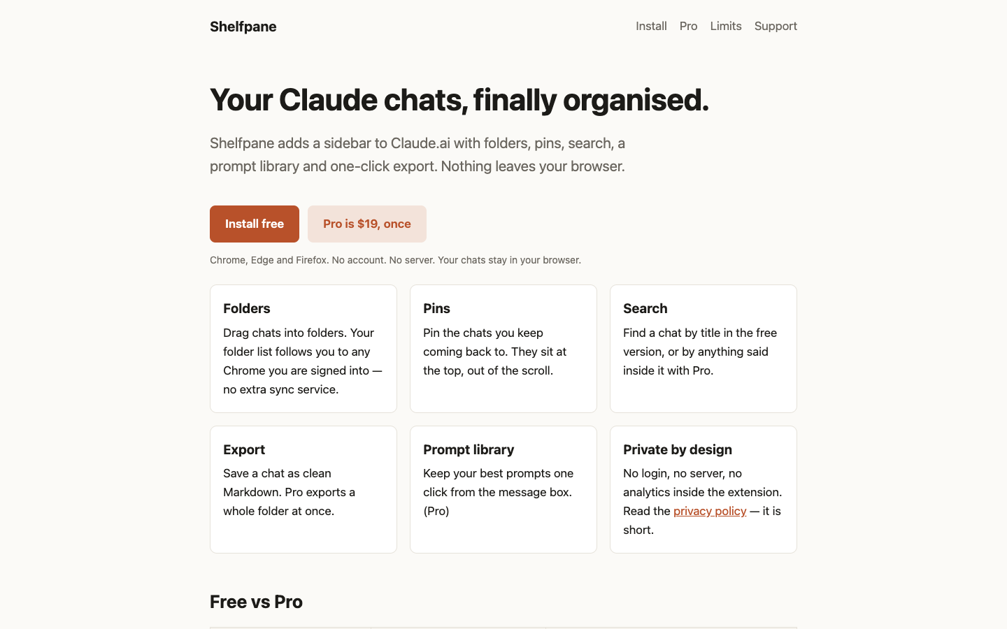 Shelfpane homepage screenshot