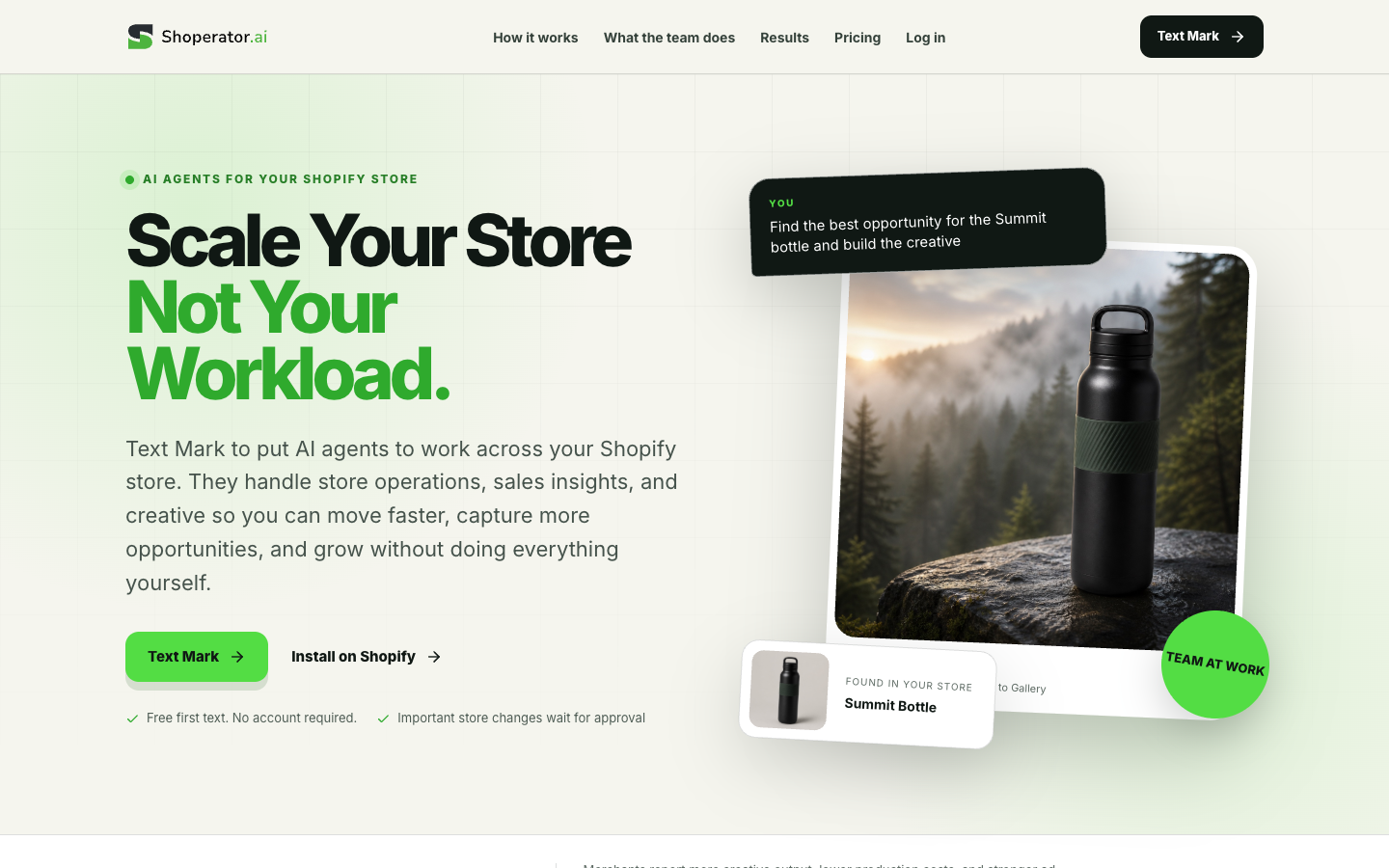 Shoperator homepage screenshot