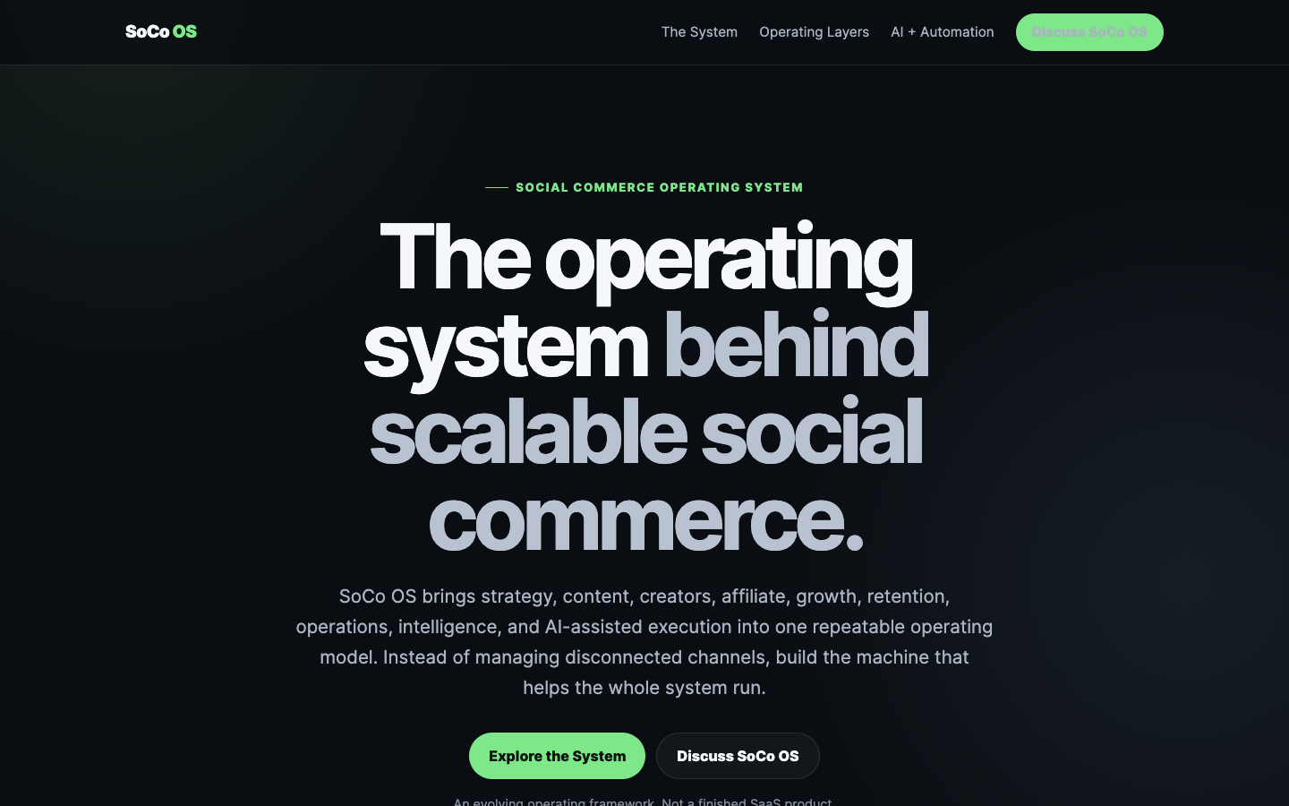 SoCo OS landing_page