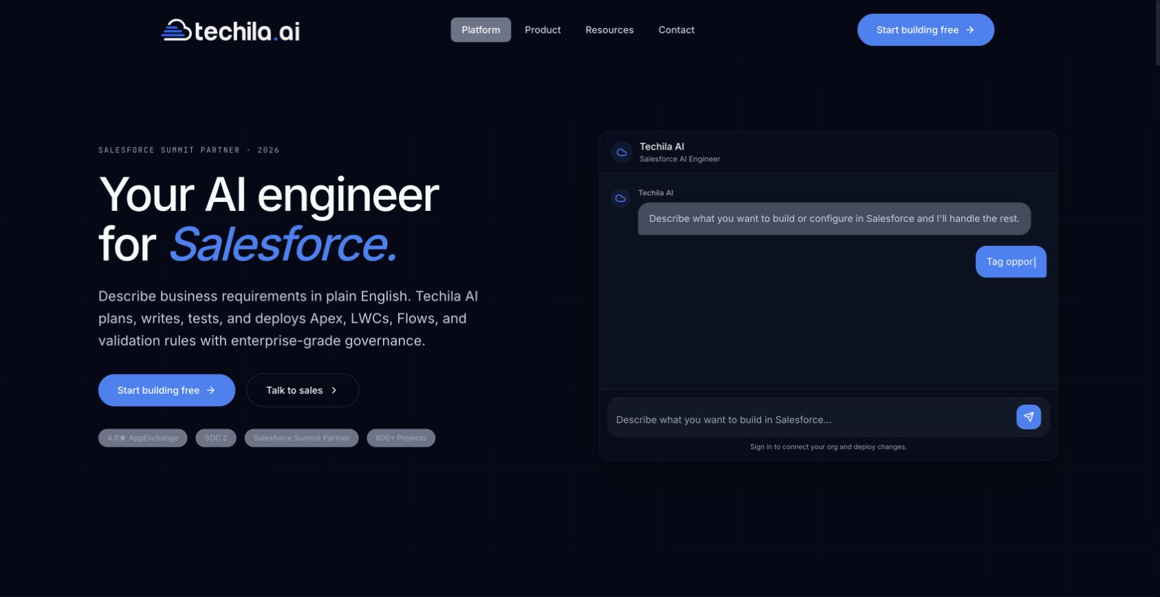 Techila AI landing_page