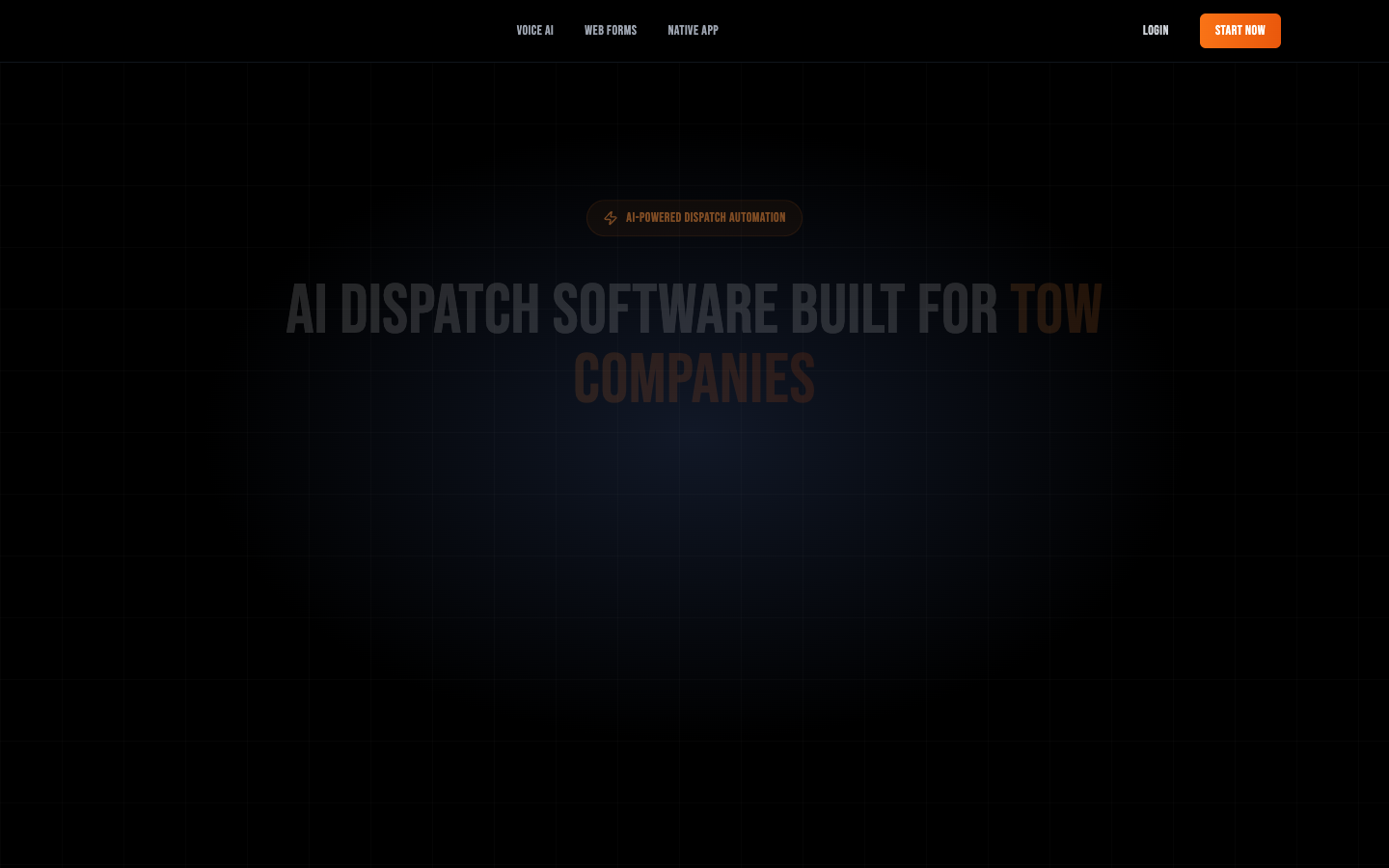 Towmatic homepage screenshot