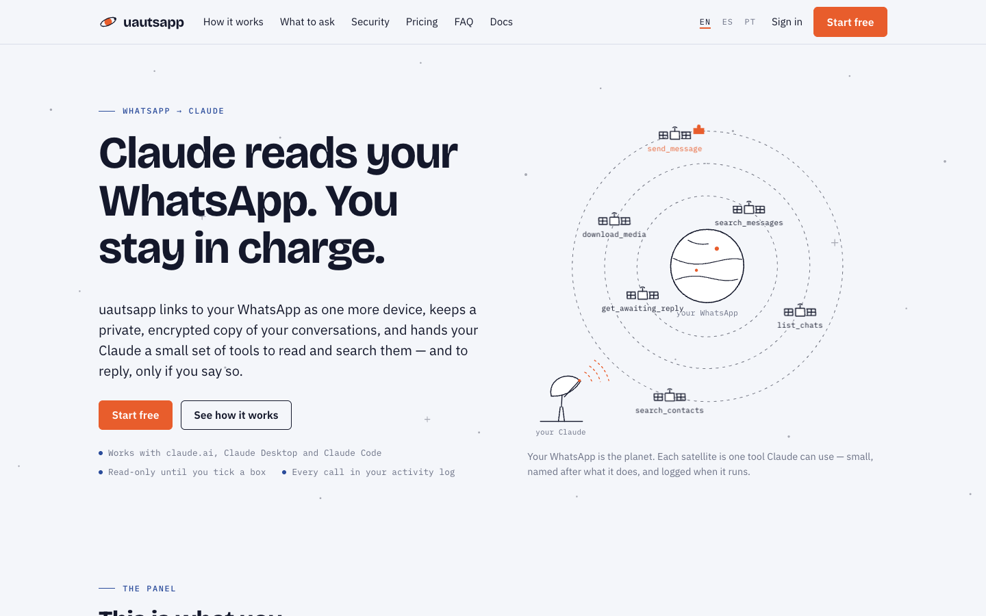 uautsapp homepage screenshot