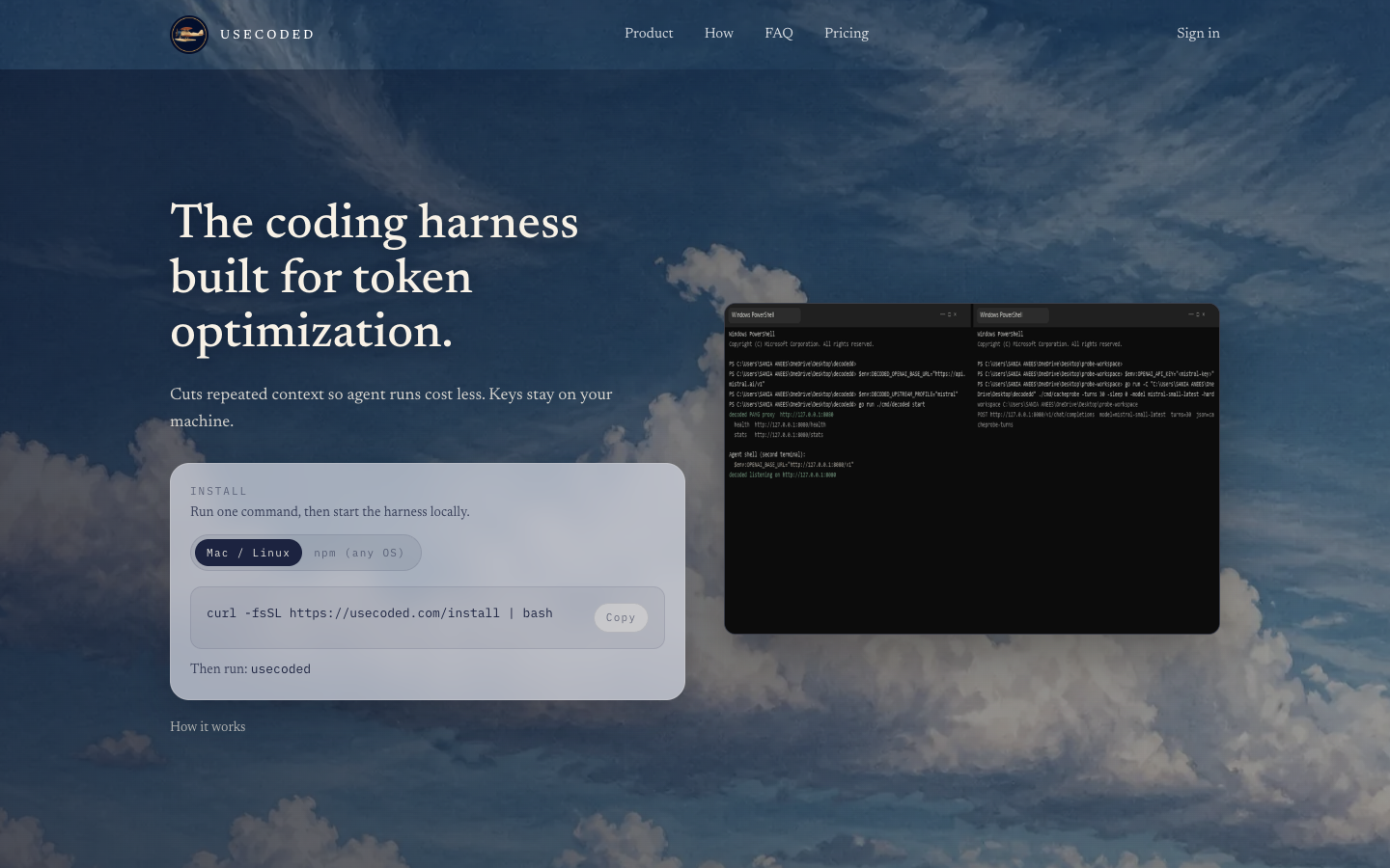 usecoded homepage screenshot