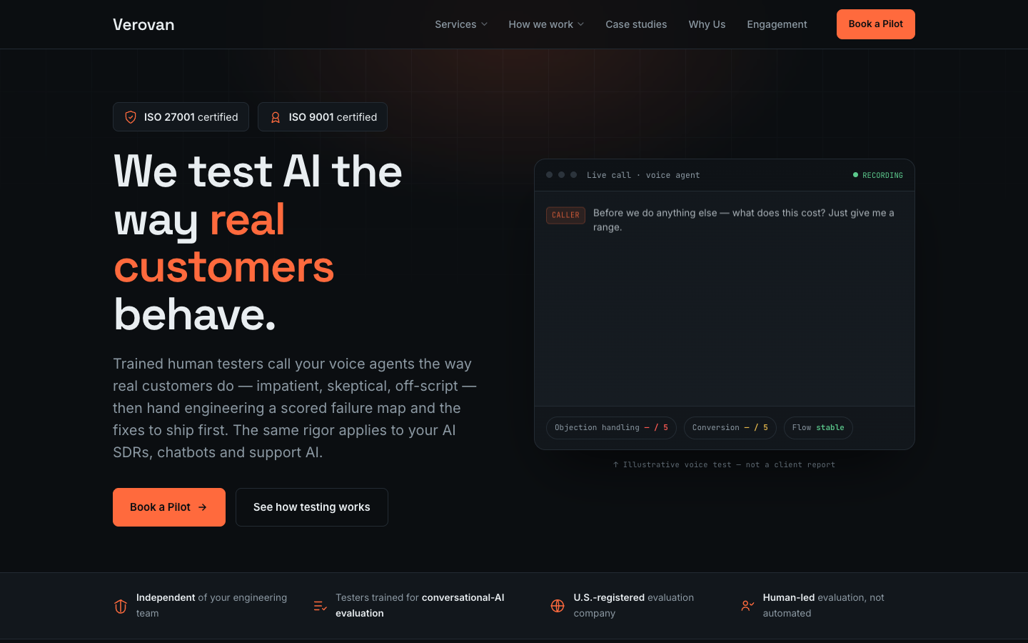 Verovan homepage screenshot