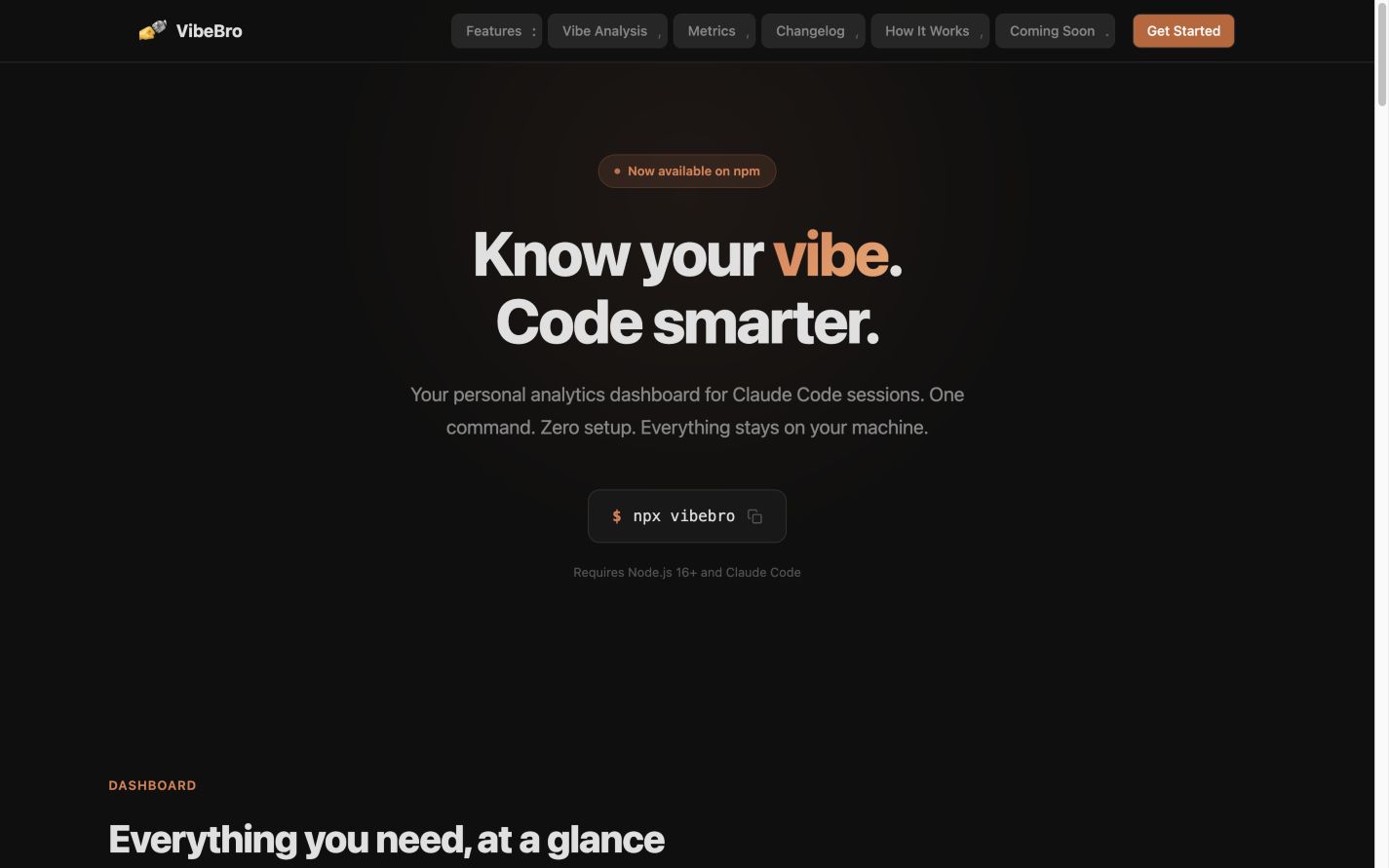 VibeBro landing_page