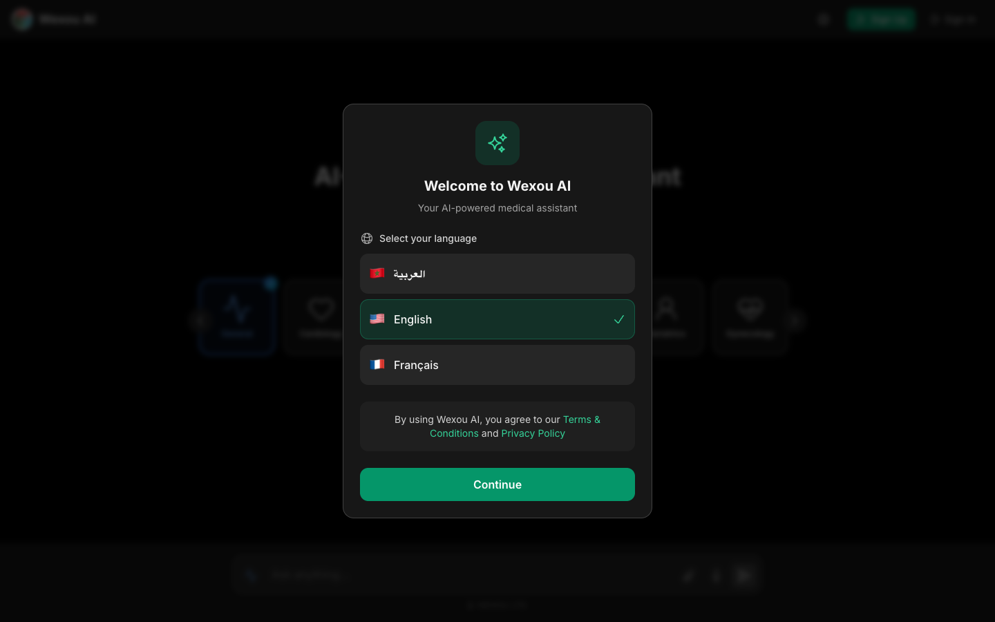 Wexou AI homepage screenshot