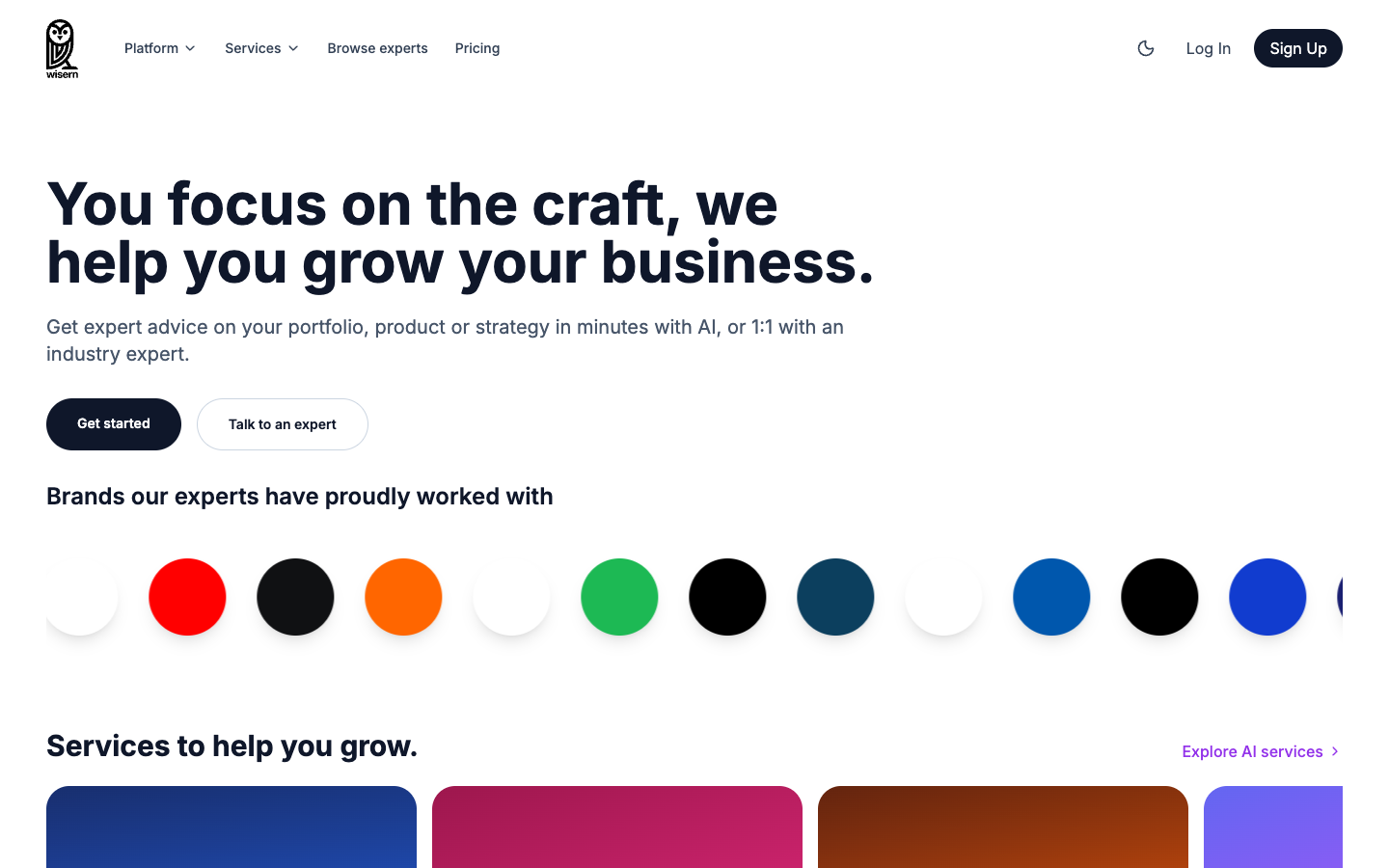 Wisern homepage screenshot