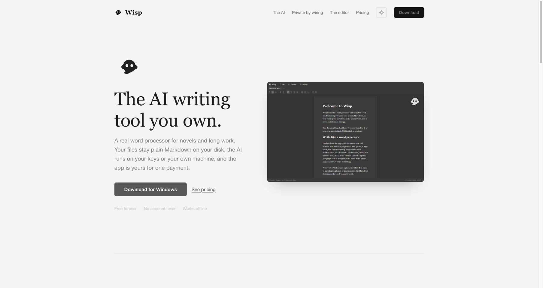 wispwriter.com 首页截图