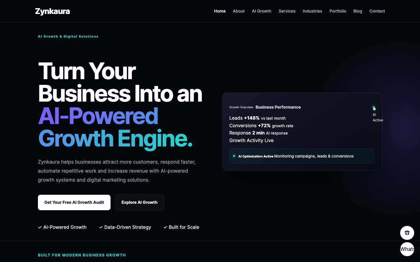 Zynkaura landing_page